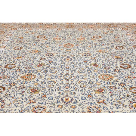 Tappeto Kashan Persia beige azzurro 272x388