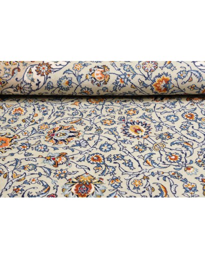 Tappeto Kashan Persia beige azzurro 272x388