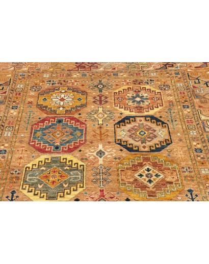 Tappeto Tribal Pakistan marrone arancione 147x211