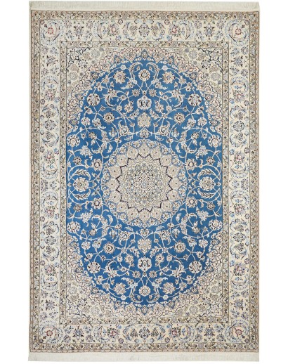 Tappeto Nain 9La Persia bianco blu 207x309