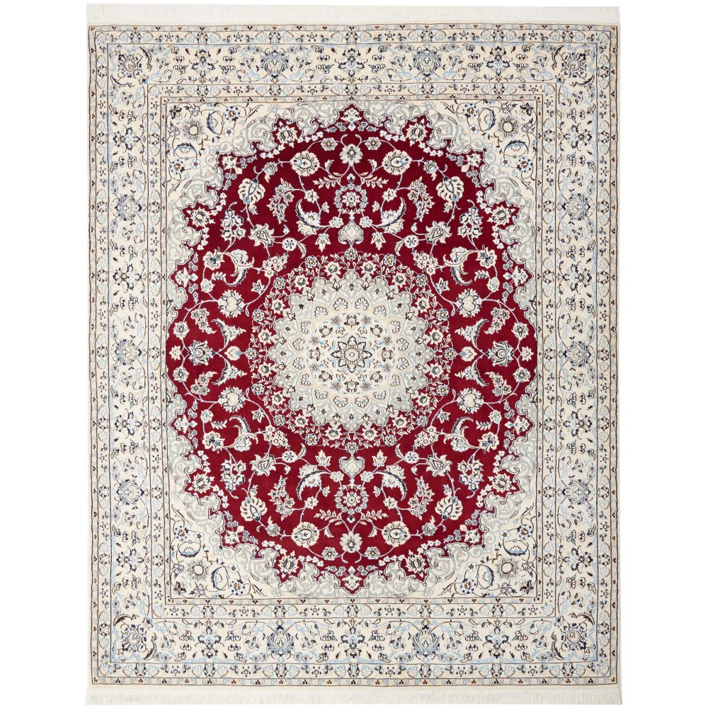 Tappeto Nain 9La Persia bianco grigio 208x262 Tappeto Nain 9La Persia bianco grigio 208x262