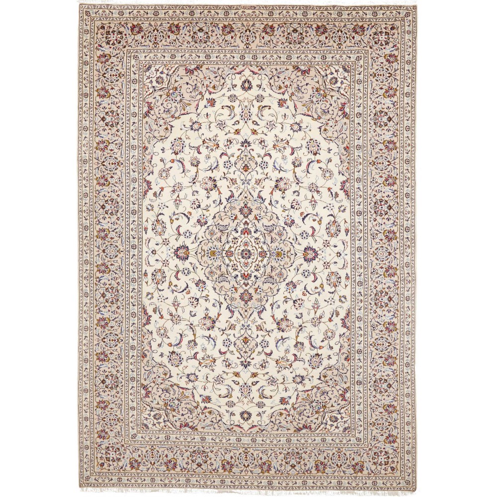 Tappeto Kashan Persia bianco grigio 246x354