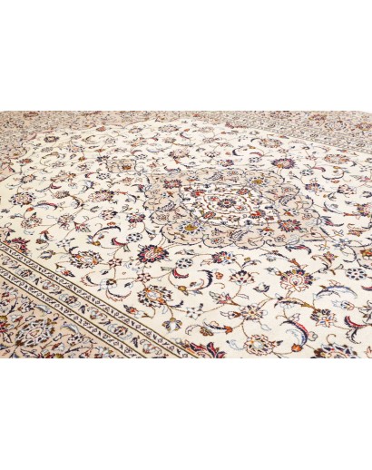 Tappeto Kashan Persia bianco grigio 246x354