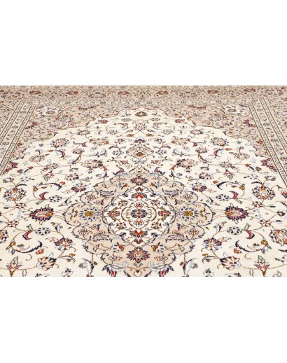 Tappeto Kashan Persia bianco grigio 246x354