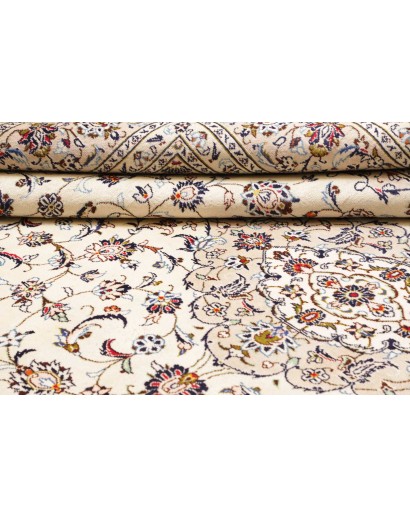 Tappeto Kashan Persia bianco grigio 246x354