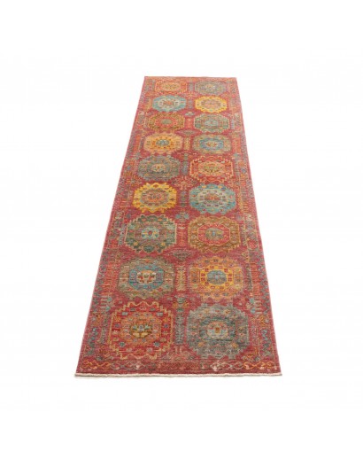 Tappeto Tribal Pakistan marrone bianco 75x278