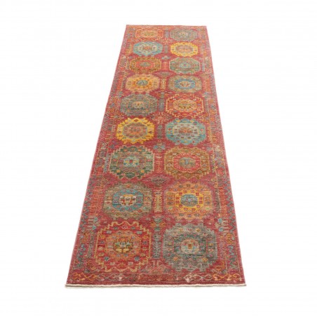 Tappeto Tribal Pakistan marrone bianco 75x278