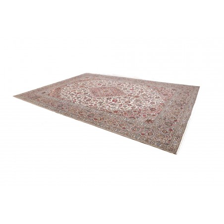 Tappeto Kashan Persia beige bianco 302x418