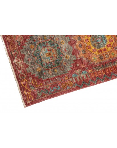 Tappeto Tribal Pakistan marrone bianco 75x278
