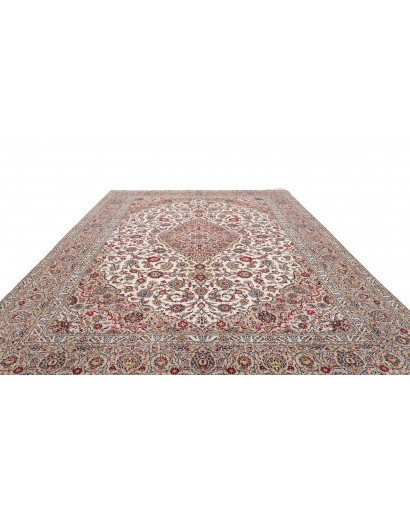 Tappeto Kashan Persia beige bianco 302x418