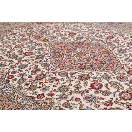 Tappeto Kashan Persia beige bianco 302x418