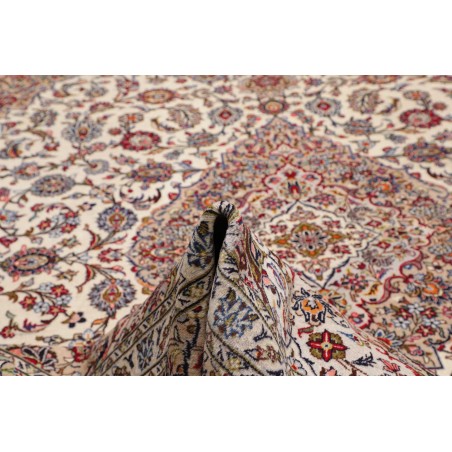 Tappeto Kashan Persia beige bianco 302x418