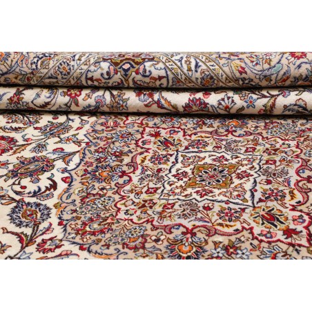 Tappeto Kashan Persia beige bianco 302x418