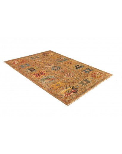Tappeto Tribal Pakistan arancione marrone 150x210