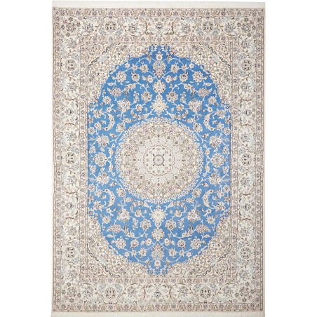 Tappeto Nain 9La Persia bianco blu 250x358