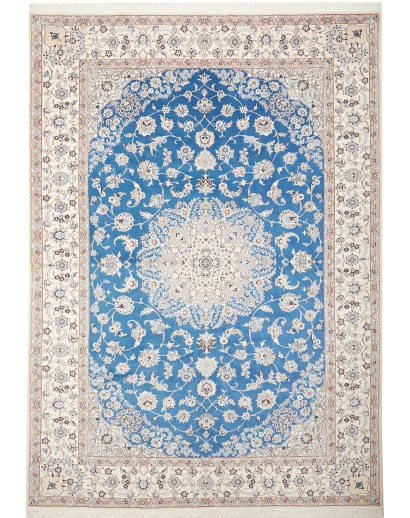 Tappeto Nain 9La Persia bianco blu 249x353