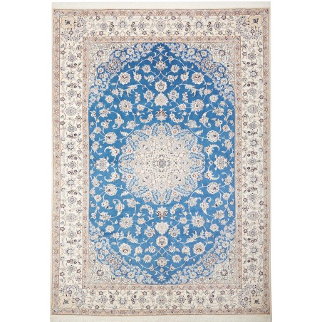 Tappeto Nain 9La Persia bianco blu 249x353