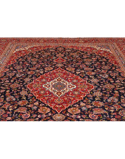 Tappeto Kashan Persia marrone grigio 280x402