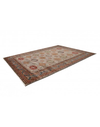 Tappeto Kazak Fine Pakistan bianco marrone 277x374