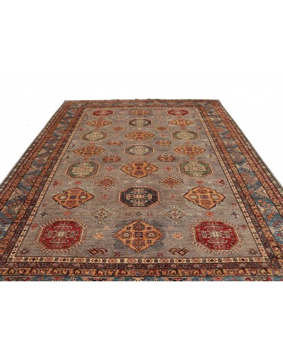 Tappeto Kazak Fine Pakistan bianco marrone 277x374