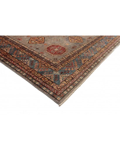 Tappeto Kazak Fine Pakistan bianco marrone 277x374