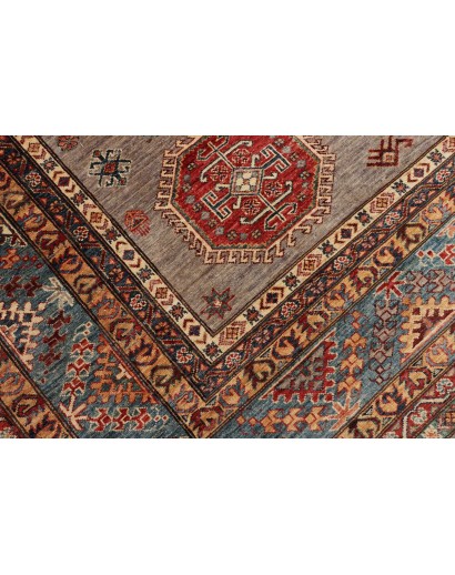 Tappeto Kazak Fine Pakistan bianco marrone 277x374