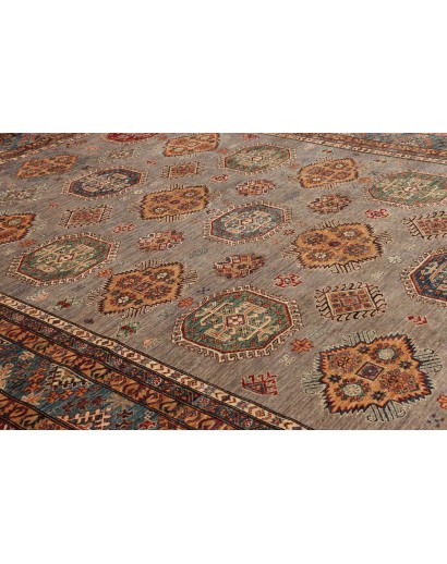 Tappeto Kazak Fine Pakistan bianco marrone 277x374