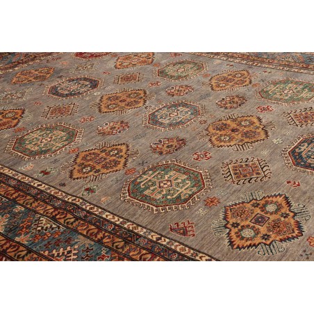 Tappeto Kazak Fine Pakistan bianco marrone 277x374