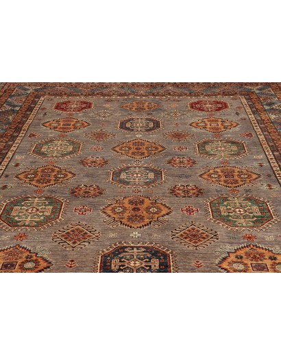 Tappeto Kazak Fine Pakistan bianco marrone 277x374
