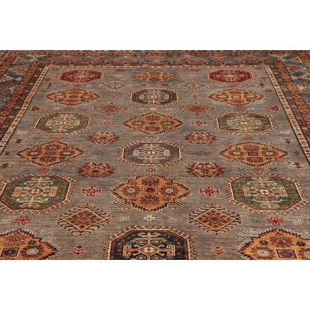 Tappeto Kazak Fine Pakistan bianco marrone 277x374