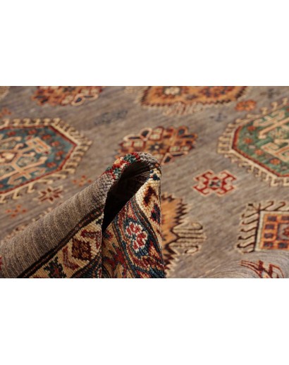 Tappeto Kazak Fine Pakistan bianco marrone 277x374