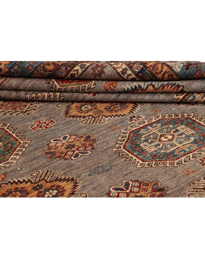 Tappeto Kazak Fine Pakistan bianco marrone 277x374