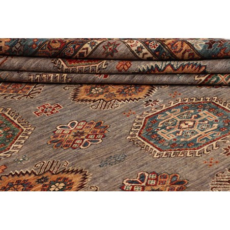Tappeto Kazak Fine Pakistan bianco marrone 277x374