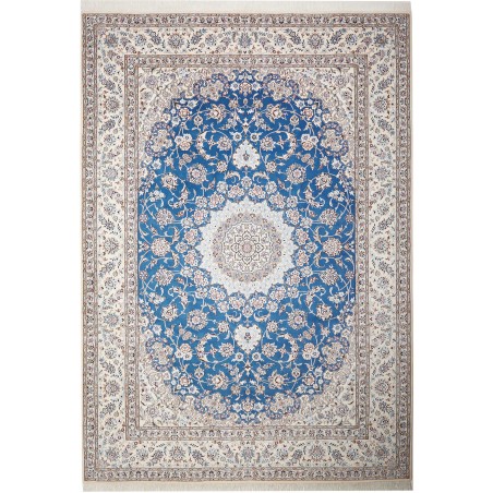 Tappeto Nain 9La Persia bianco blu 245x355