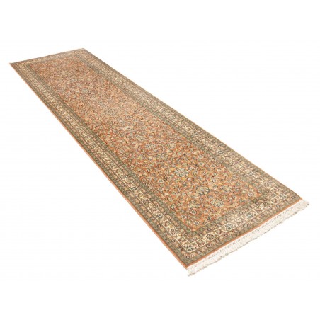 Tappeto Kashmir India arancione bianco 79x296