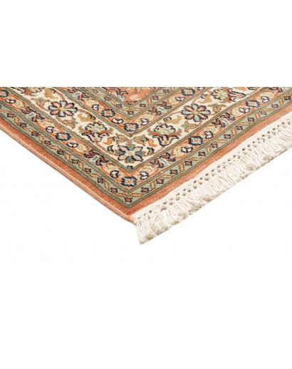 Tappeto Kashmir India arancione bianco 79x296