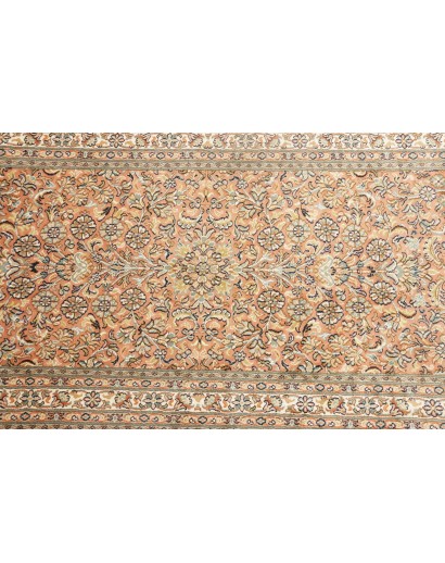 Tappeto Kashmir India arancione bianco 79x296