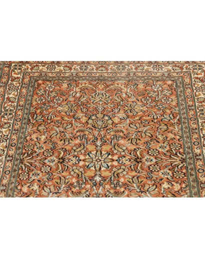 Tappeto Kashmir India arancione bianco 79x296