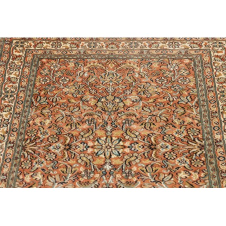 Tappeto Kashmir India arancione bianco 79x296