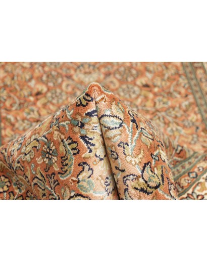 Tappeto Kashmir India arancione bianco 79x296