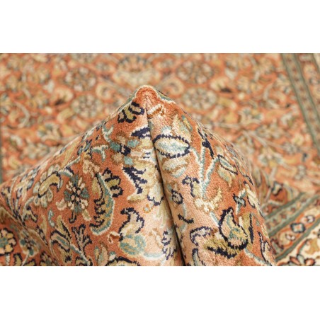 Tappeto Kashmir India arancione bianco 79x296