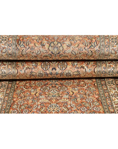 Tappeto Kashmir India arancione bianco 79x296