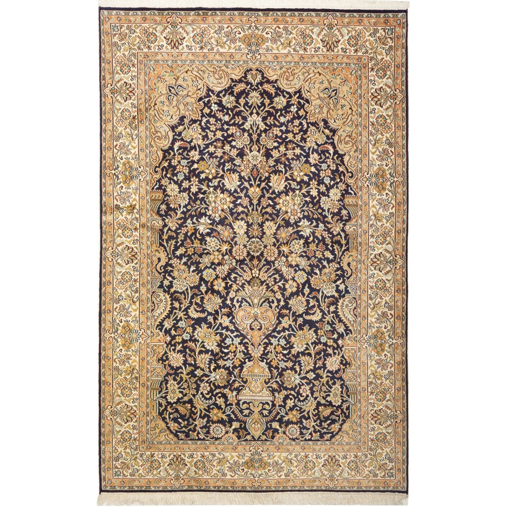 Tappeto Kashmir India marrone grigio 121x190