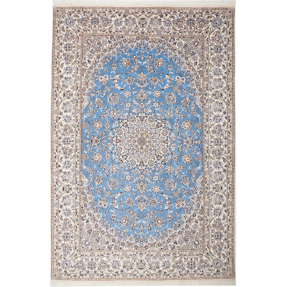 Tappeto Nain 9La Persia bianco grigio 197x297 Tappeto Nain 9La Persia bianco grigio 197x297