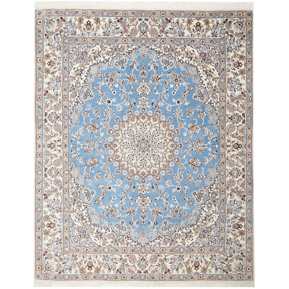 Tappeto Nain 9La Persia bianco grigio 197x245 Tappeto Nain 9La Persia bianco grigio 197x245