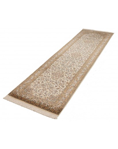 Tappeto Kashmir India marrone verde 78x272