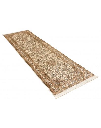 Tappeto Kashmir India marrone verde 78x272