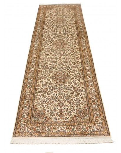 Tappeto Kashmir India marrone verde 78x272