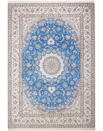 Tappeto Nain 9La Persia bianco blu 250x359