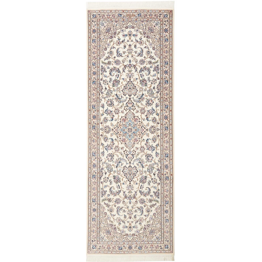 Tappeto Nain 6La Persia bianco grigio 79x220 Tappeto Nain 6La Persia bianco grigio 79x220